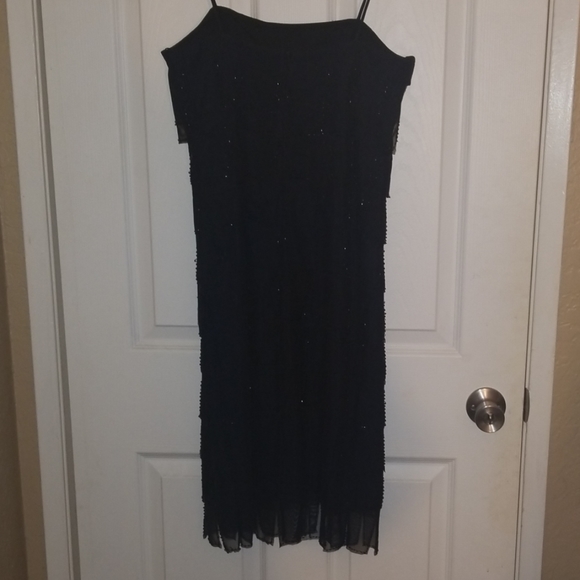 JS Collections Spaghetti Strap LBD - Picture 2 of 6